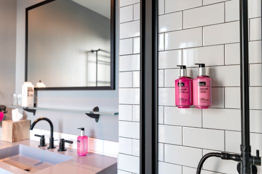 colorful potty chair in a modern bathroom