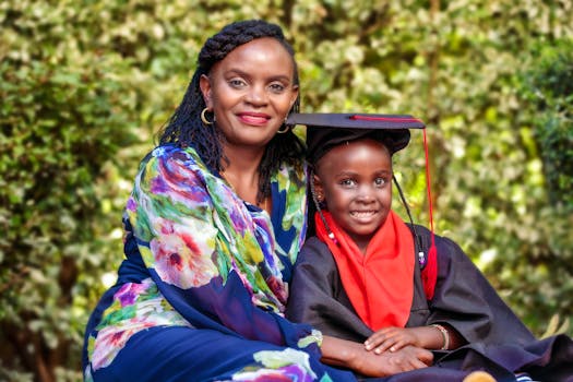 Parent and child celebrating potty training success