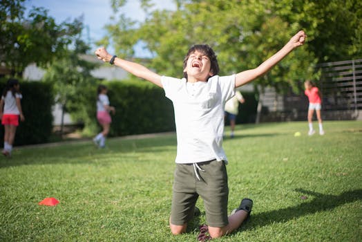 child celebrating potty success