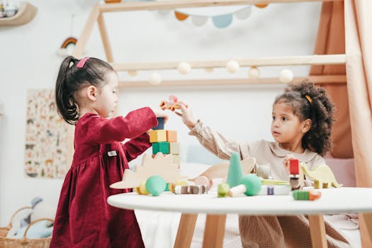 children in daycare learning potty training