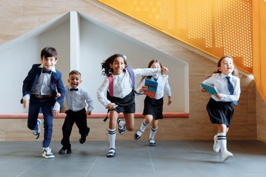 happy children playing together