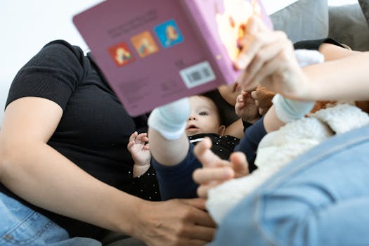 child reading a potty training story